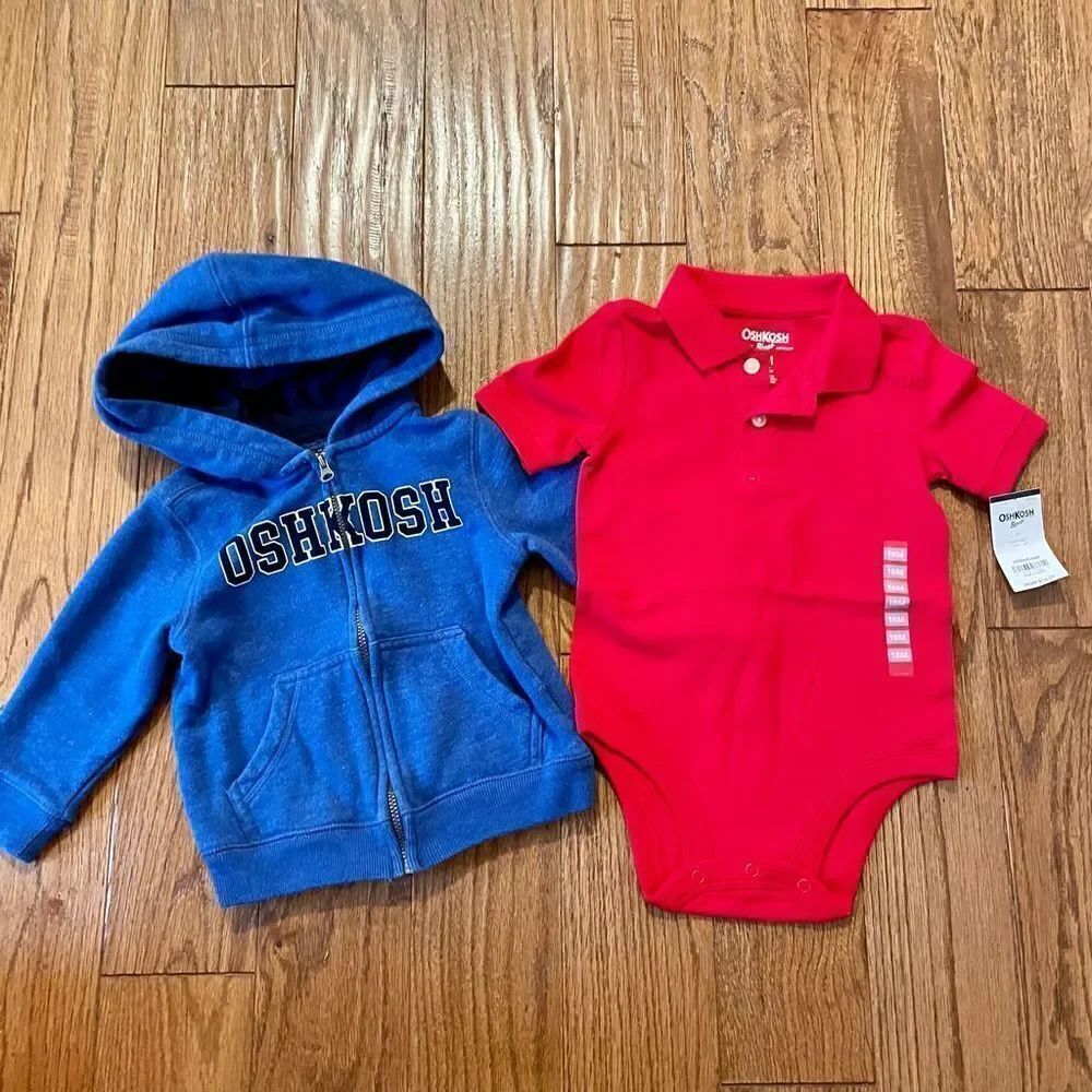 Oshkosh boys 18 months nwt polo and sweatshirt bundle